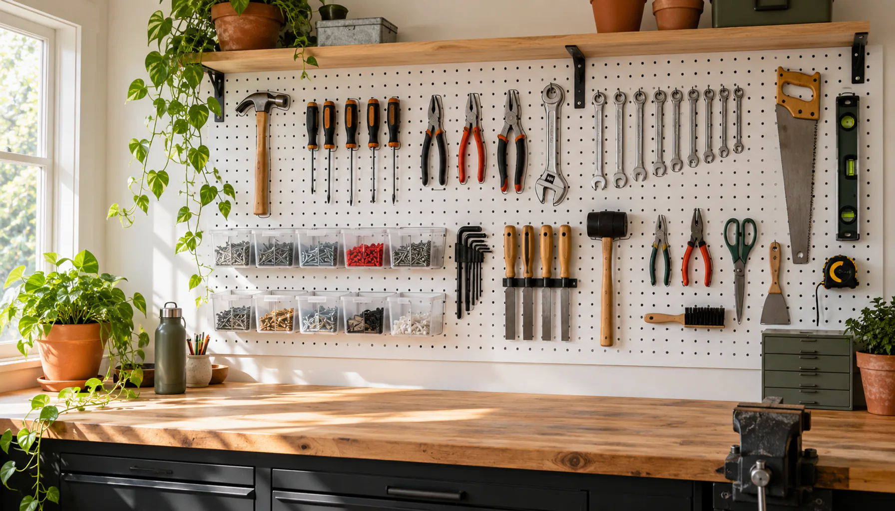 12 DIY Pegboard Wall Ideas for Garage and Craft Rooms