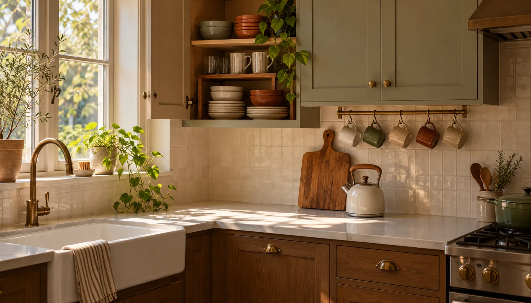 10 Small Kitchen Cabinet and Counter Organization Ideas